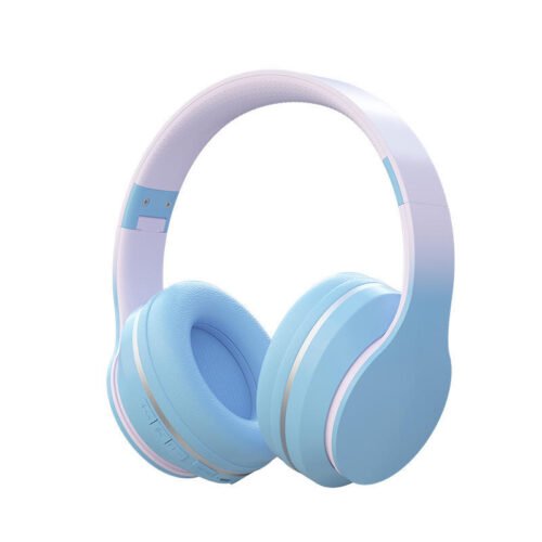 Best Selling Gradient Wireless Headphones Heavy Bass High Sound Quality Headphones Ladies Cute Headphones